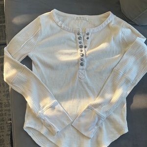 We the free free people beige size medium button shirt